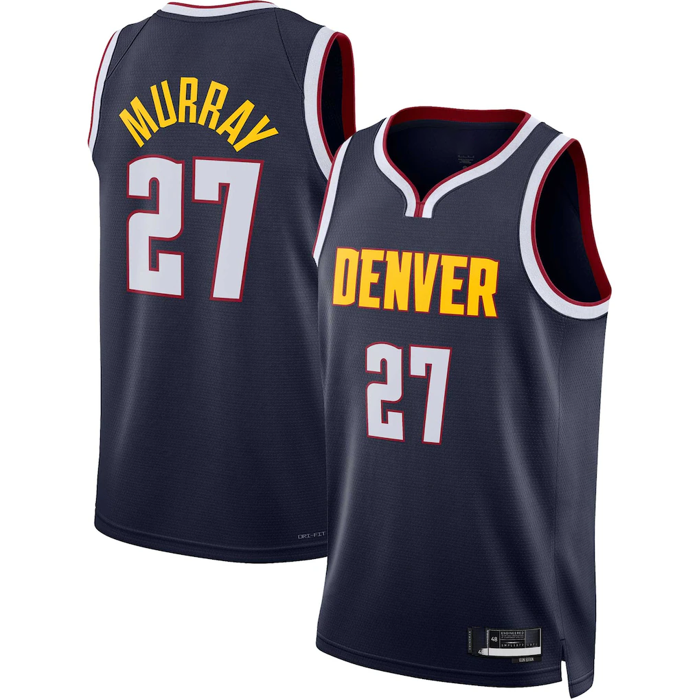 tuec D.Nuggets #27 Jamal Murray Navy Swingman Jerseys - Icon Edition