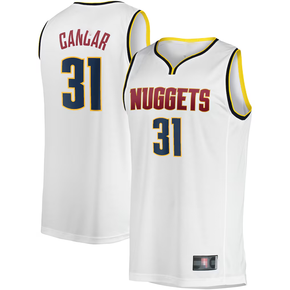 tuec D.Nuggets #31 Vlatko Cancar White Fast Break Player Jerseys - Association Edition