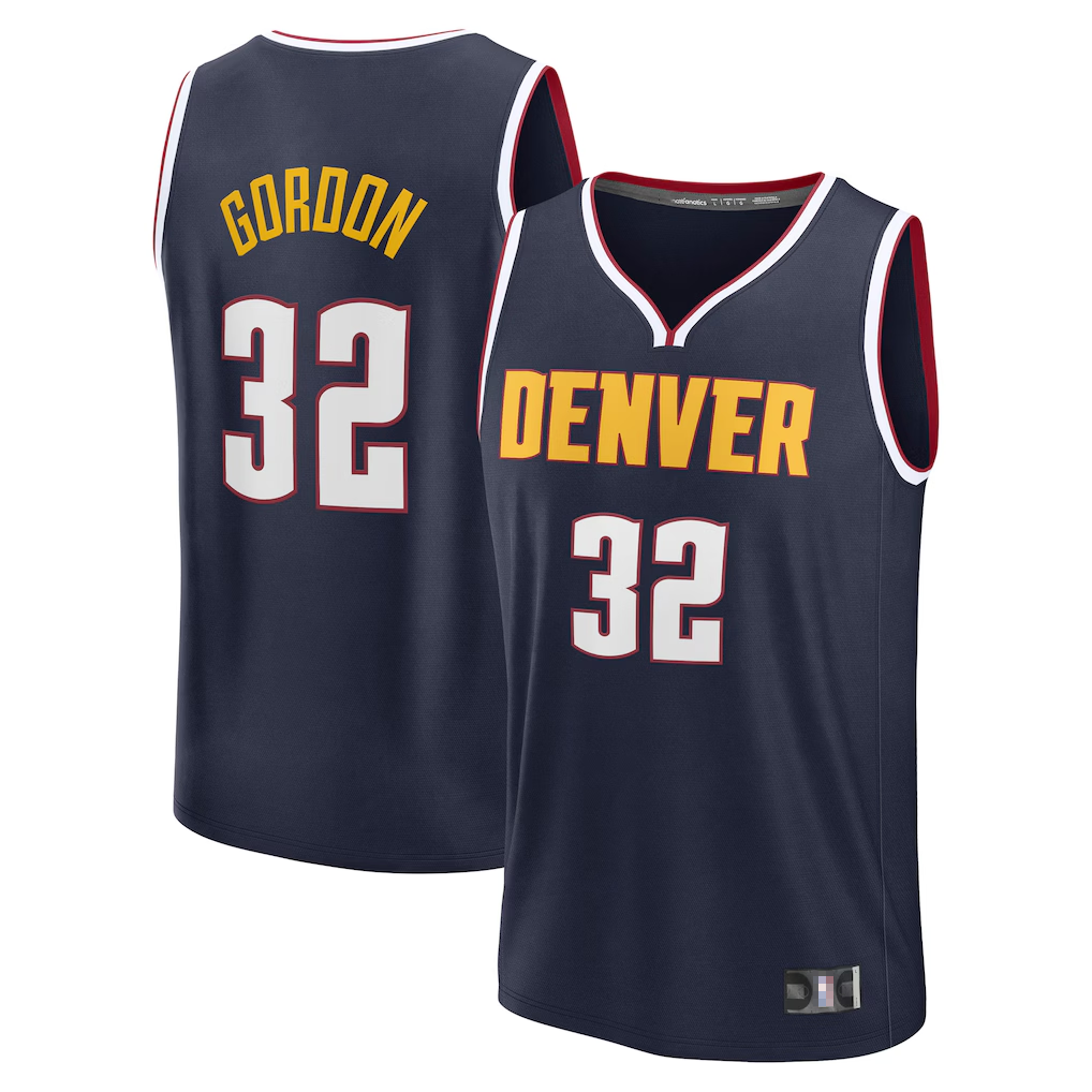 tuec D.Nuggets #32 Aaron Gordon Navy Fast Break Replica Player Jerseys - Icon Edition