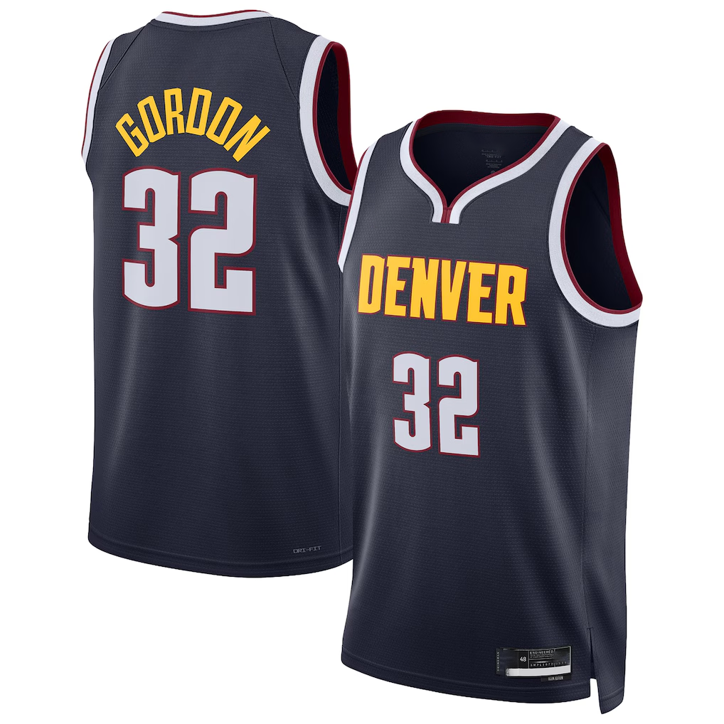 tuec D.Nuggets #32 Aaron Gordon Navy Swingman Jerseys - Icon Edition