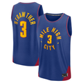 tuec D.Nuggets #3 Julian Strawther Blue Fast Break Replica Player Jerseys - Statement Edition