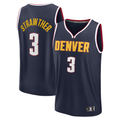 tuec D.Nuggets #3 Julian Strawther Navy Fast Break Replica Player Jerseys - Icon Edition