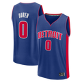 tuec D.Pistons #0 Jalen Duren  Blue Fast Break Replica Jerseys - Icon Edition