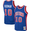 tuec D.Pistons #10 Dennis Rodman Mitchell & Ness Royal 198889 Hardwood Classics Swingman Jerseys