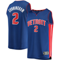 tuec D.Pistons #2 Cade Cunningham  Blue 2021 Draft First Round Pick Fast Break Replica Jerseys - Icon Edition