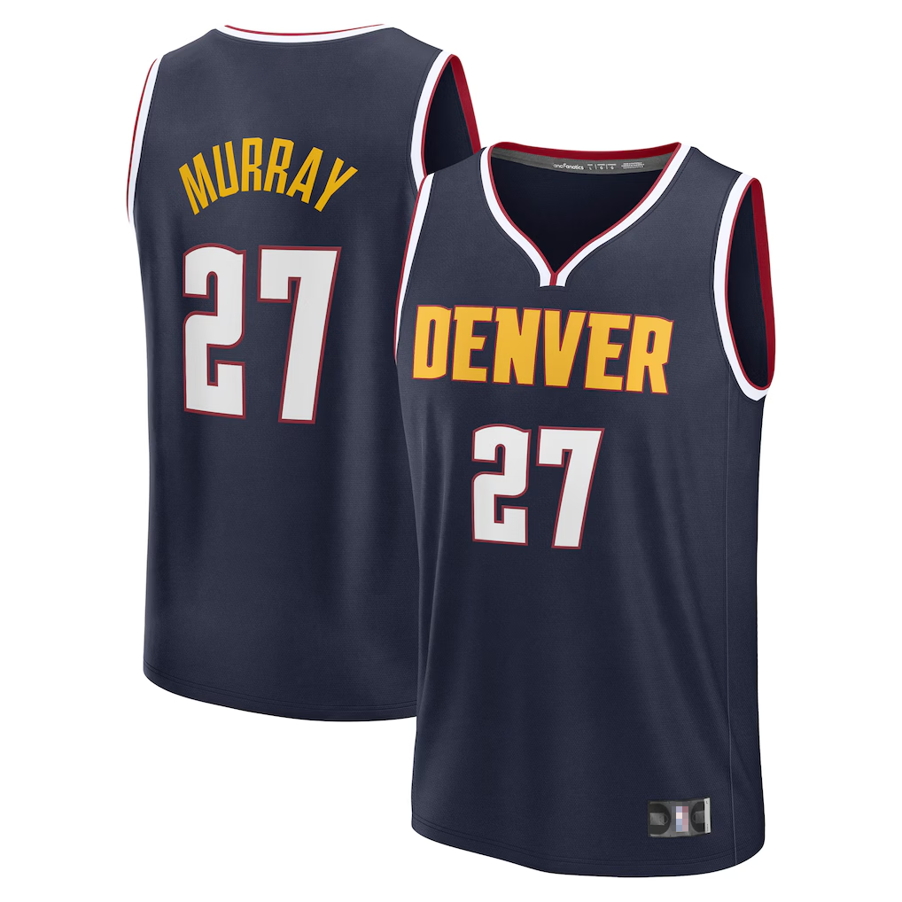 tuec D.Nuggets #27 Jamal Murray Navy Fast Break Replica Player Jerseys - Icon Edition