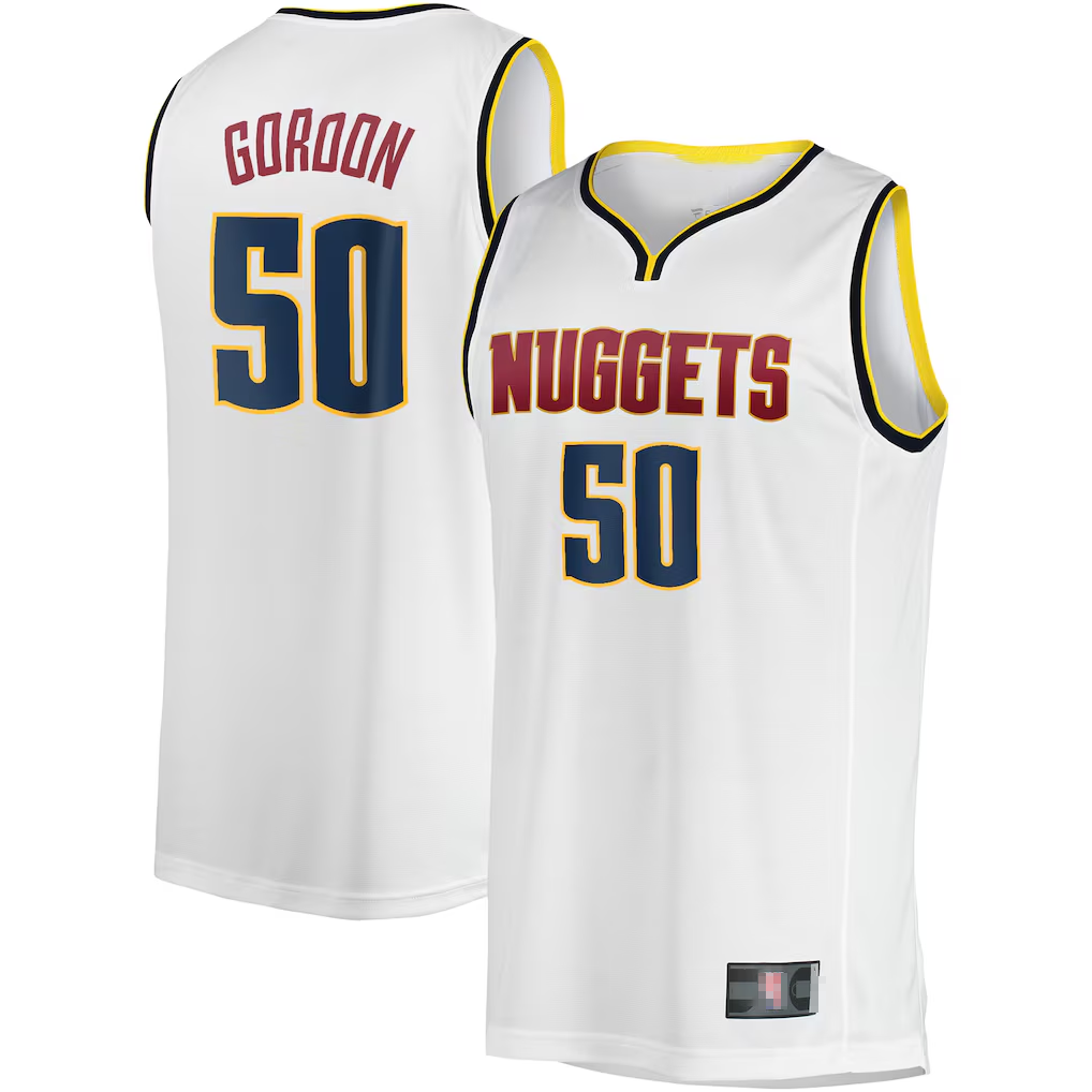 tuec D.Nuggets #50 Aaron Gordon White Fast Break Player Jerseys - Association Edition