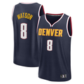 tuec D.Nuggets #8 Peyton Watson Navy Fast Break Replica Player Jerseys - Icon Edition
