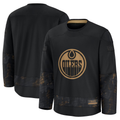 Tuec E.Oilers Black 2024 Military Appreciation Practice Jerseys