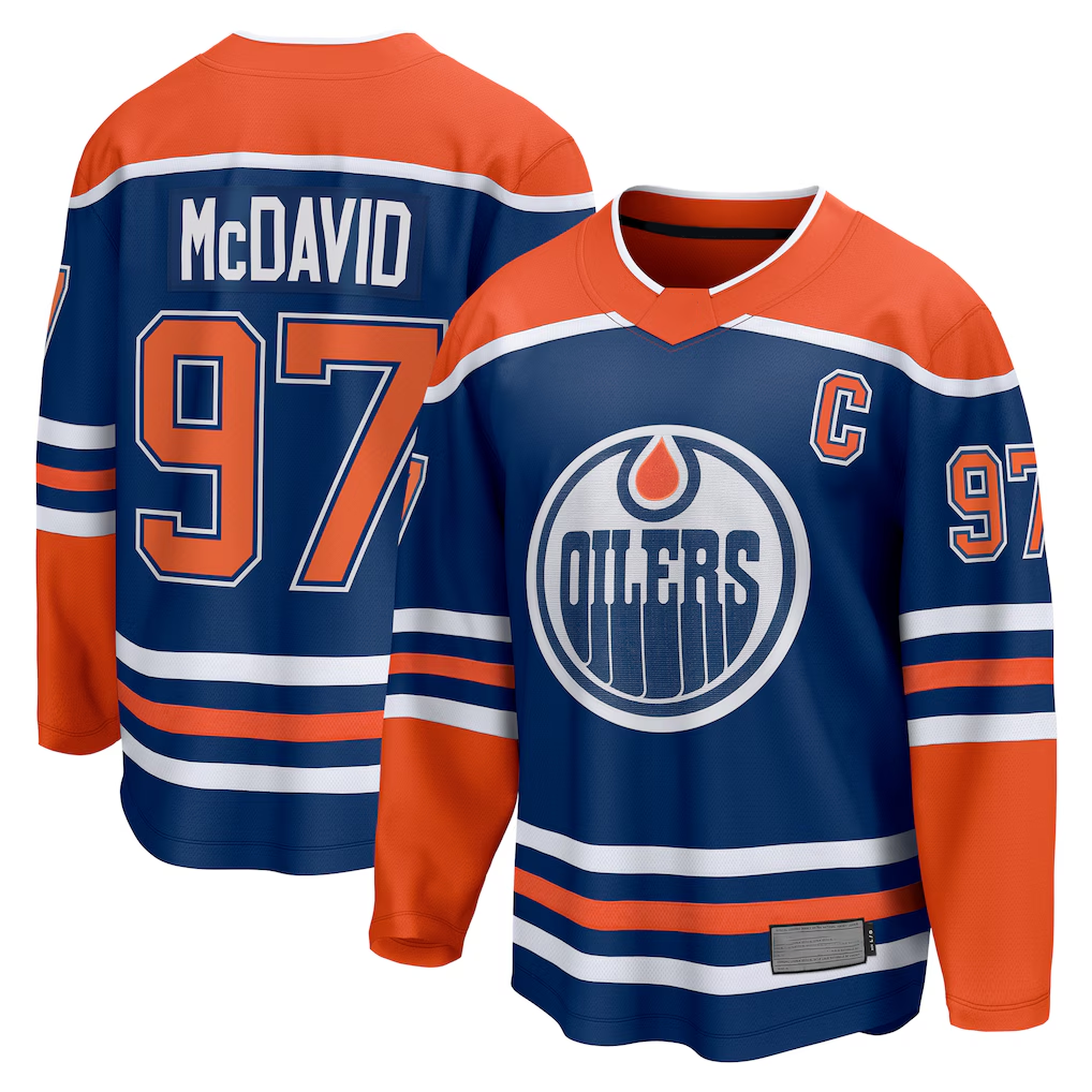 Tuec E.Oilers #97 Connor McDavid Royal Home Breakaway Jerseys