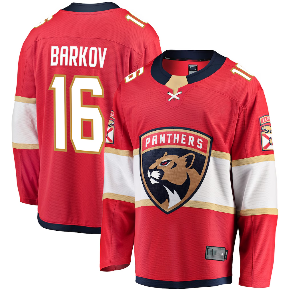 Tuec F.Panthers #16 Aleksander Barkov Red Breakaway Jerseys