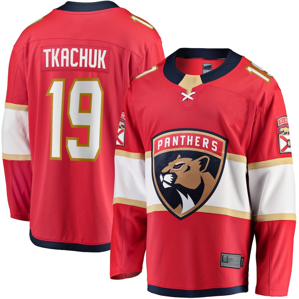 Tuec F.Panthers #19 Matthew Tkachuk Red Home Breakaway Player Jerseys
