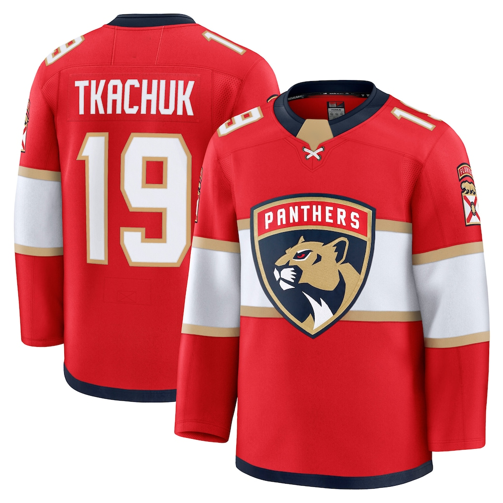 Tuec F.Panthers #19 Matthew Tkachuk Red Home Premium Jerseys
