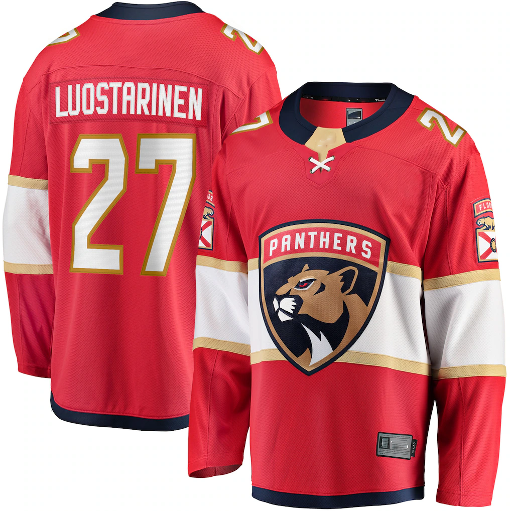 Tuec F.Panthers #27 Eetu Luostarinen Red Home Breakaway Player Jerseys