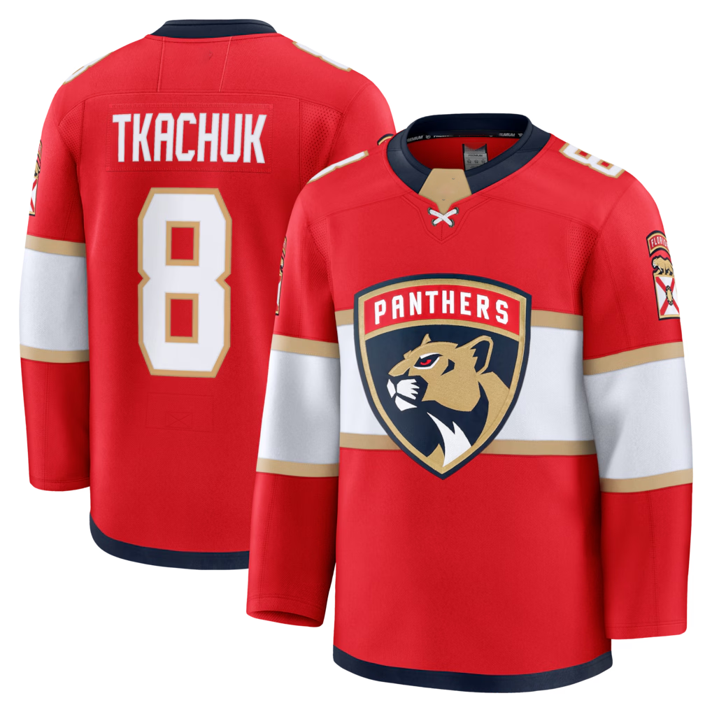 Tuec F.Panthers #8 Brady Tkachuk Red Home Premium Jerseys