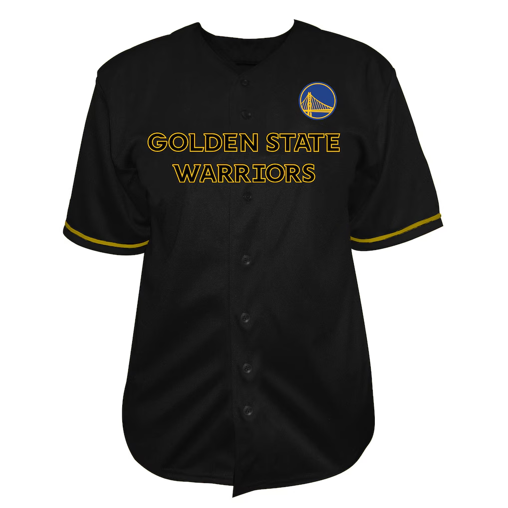 tuec G.State Warriors Black Big & Tall Pop Full-Button Jerseys
