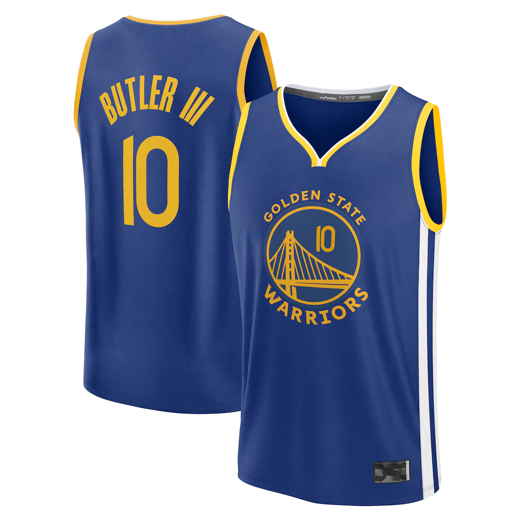 tuec G.State Warriors #10 Jimmy Butler III Royal Fast Break Replica Player Jerseys - Icon Edition