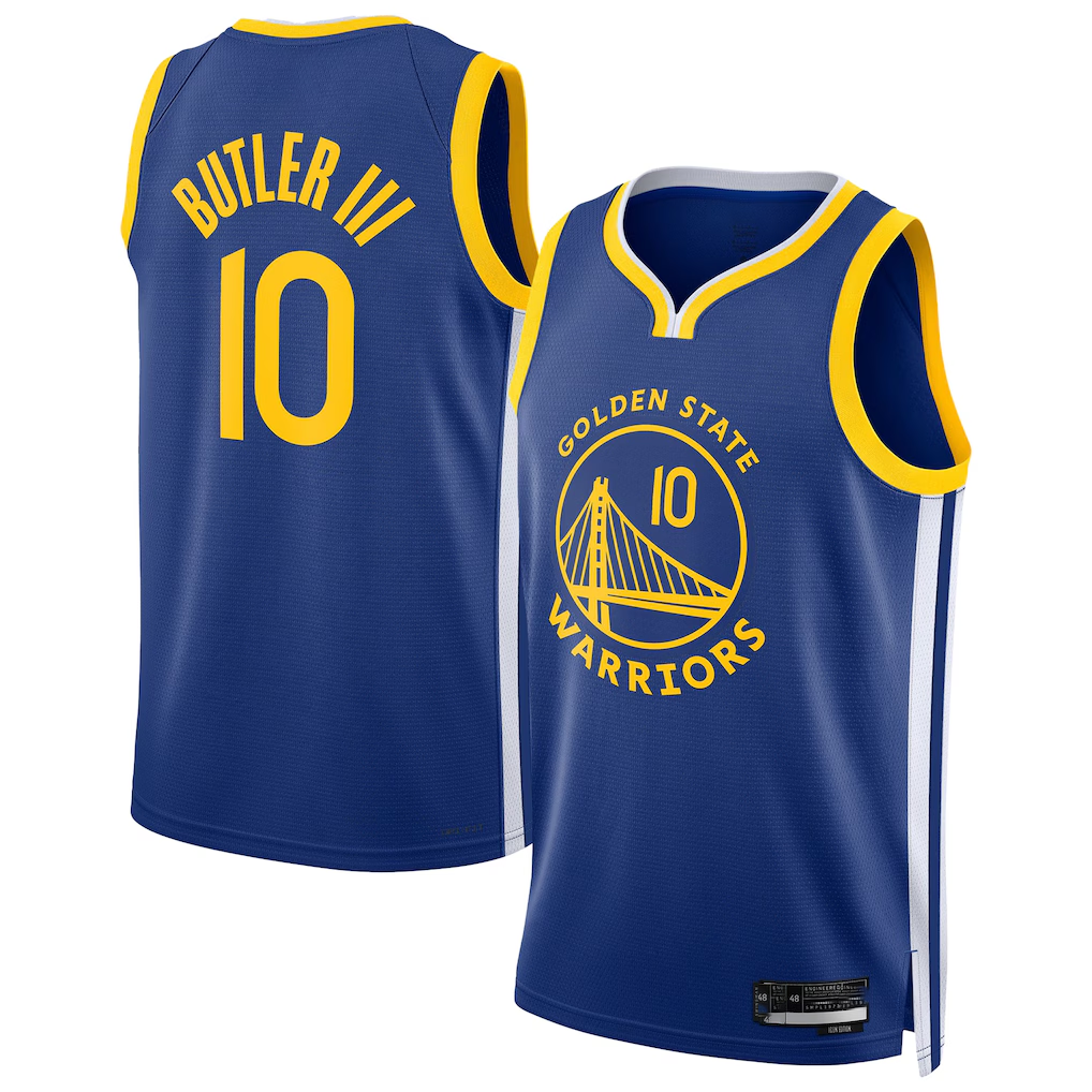 tuec G.State Warriors #10 Jimmy Butler III Royal Swingman Player Jerseys - Icon Edition