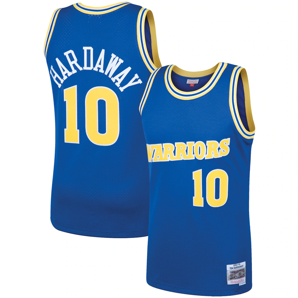 tuec G.State Warriors #10 Tim Hardaway Mitchell & Ness Royal 199091 Hardwood Classics Swingman Jerseys
