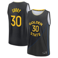 tuec G.State Warriors #30 Stephen Curry Black Fast Break Replica Player Jerseys - Statement Edition