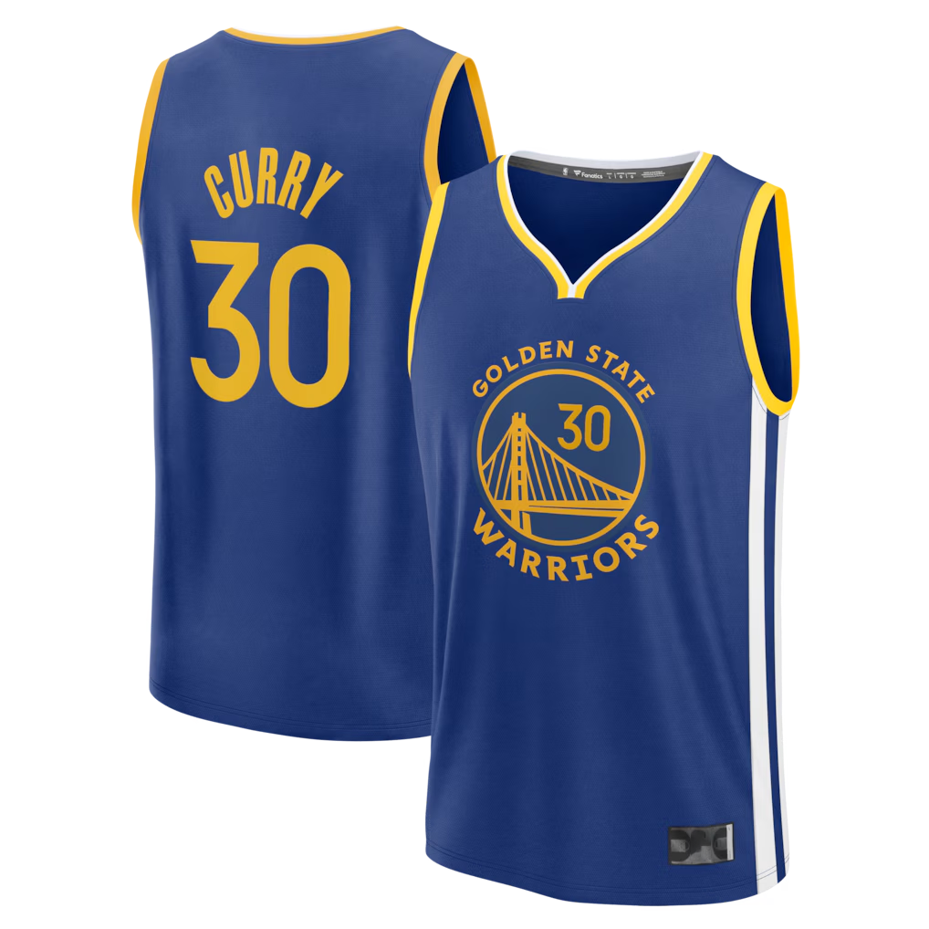 tuec G.State Warriors #30 Stephen Curry Royal Fast Break Replica Jerseys - Icon Edition