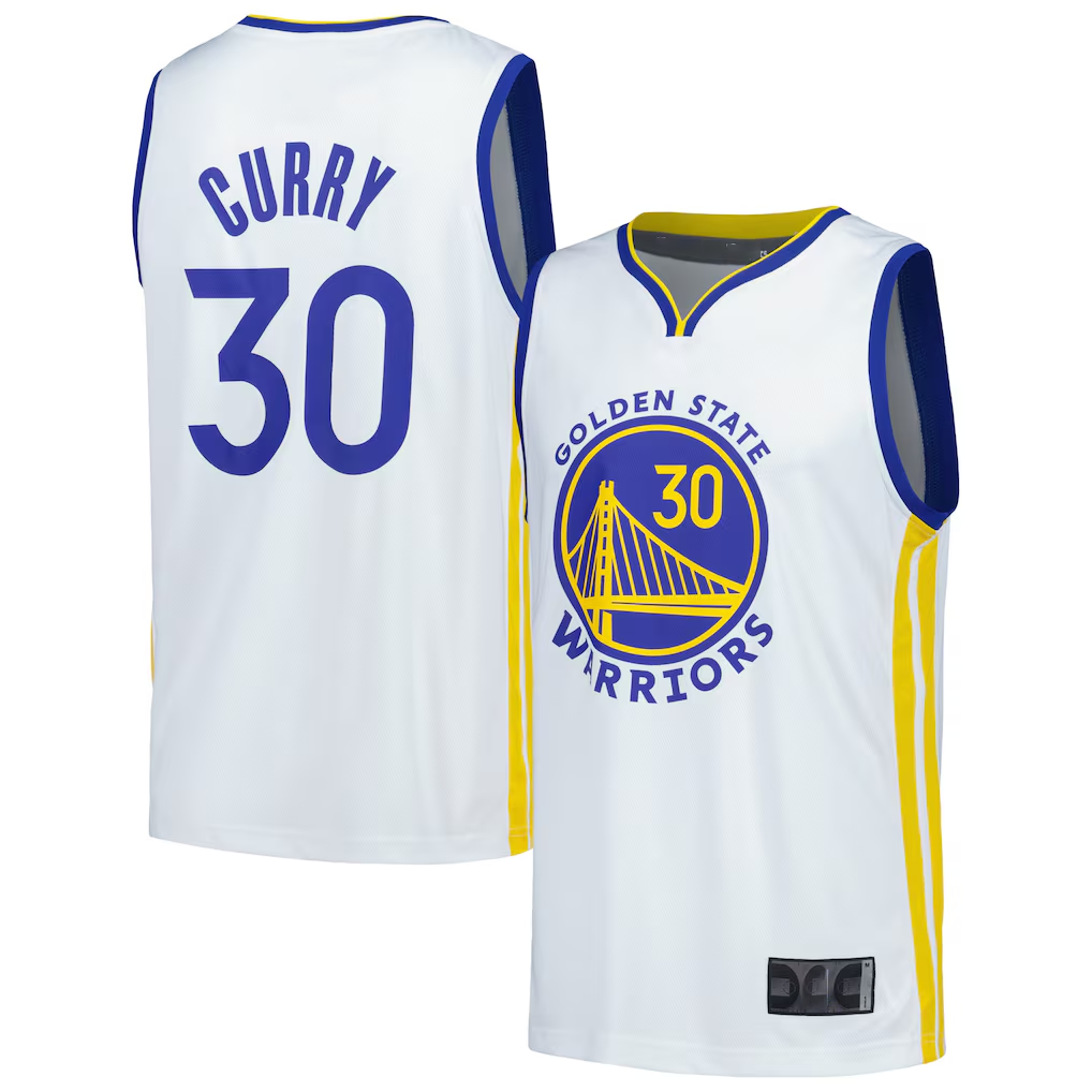 tuec G.State Warriors #30 Stephen Curry White Fast Break Replica Player Jerseys - Association Edition