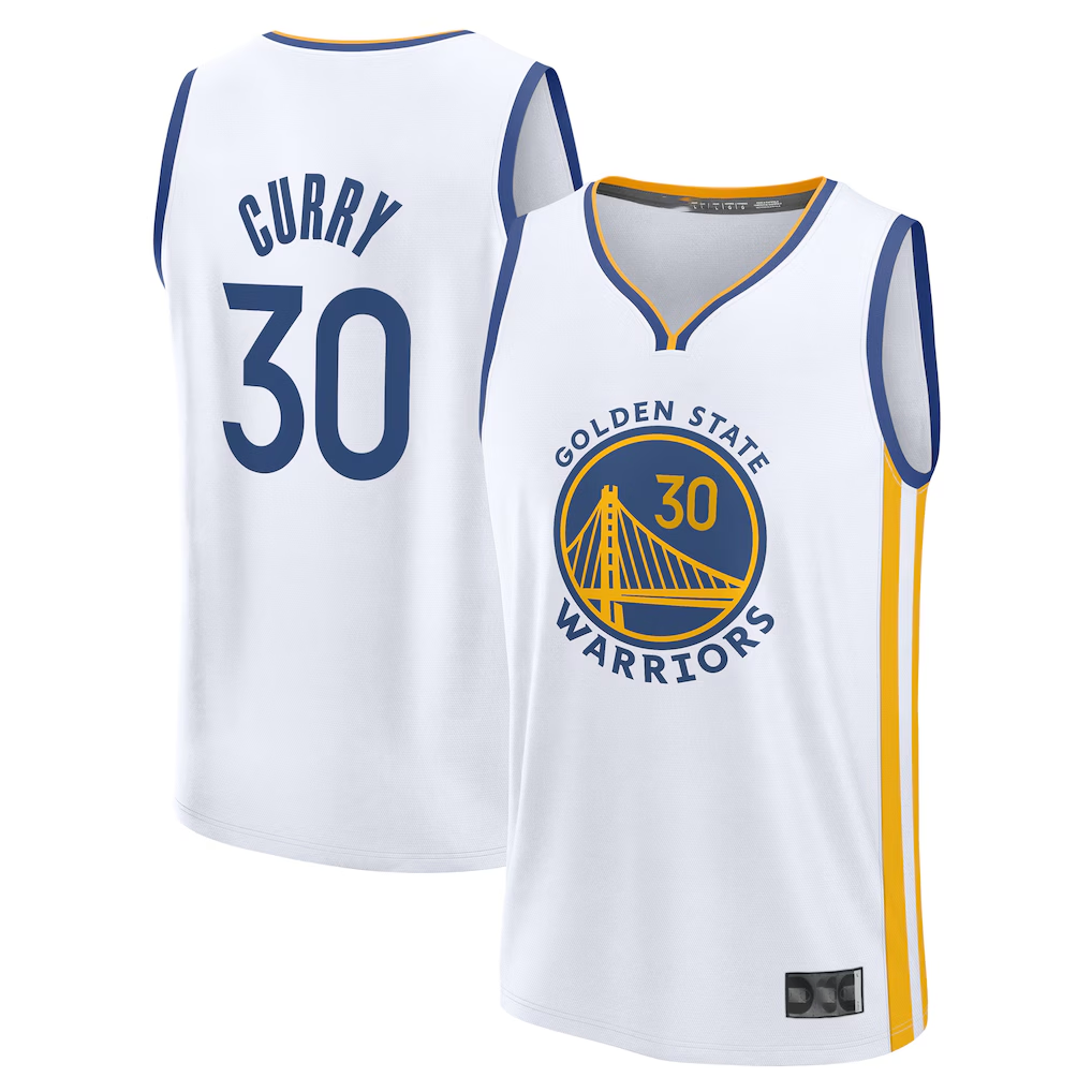 tuec G.State Warriors #30 Stephen Curry White Swingman Jerseys-Association Edition