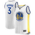 tuec G.State Warriors #3 Will Richard White Fast Break Replica Player Jerseys - Association Edition