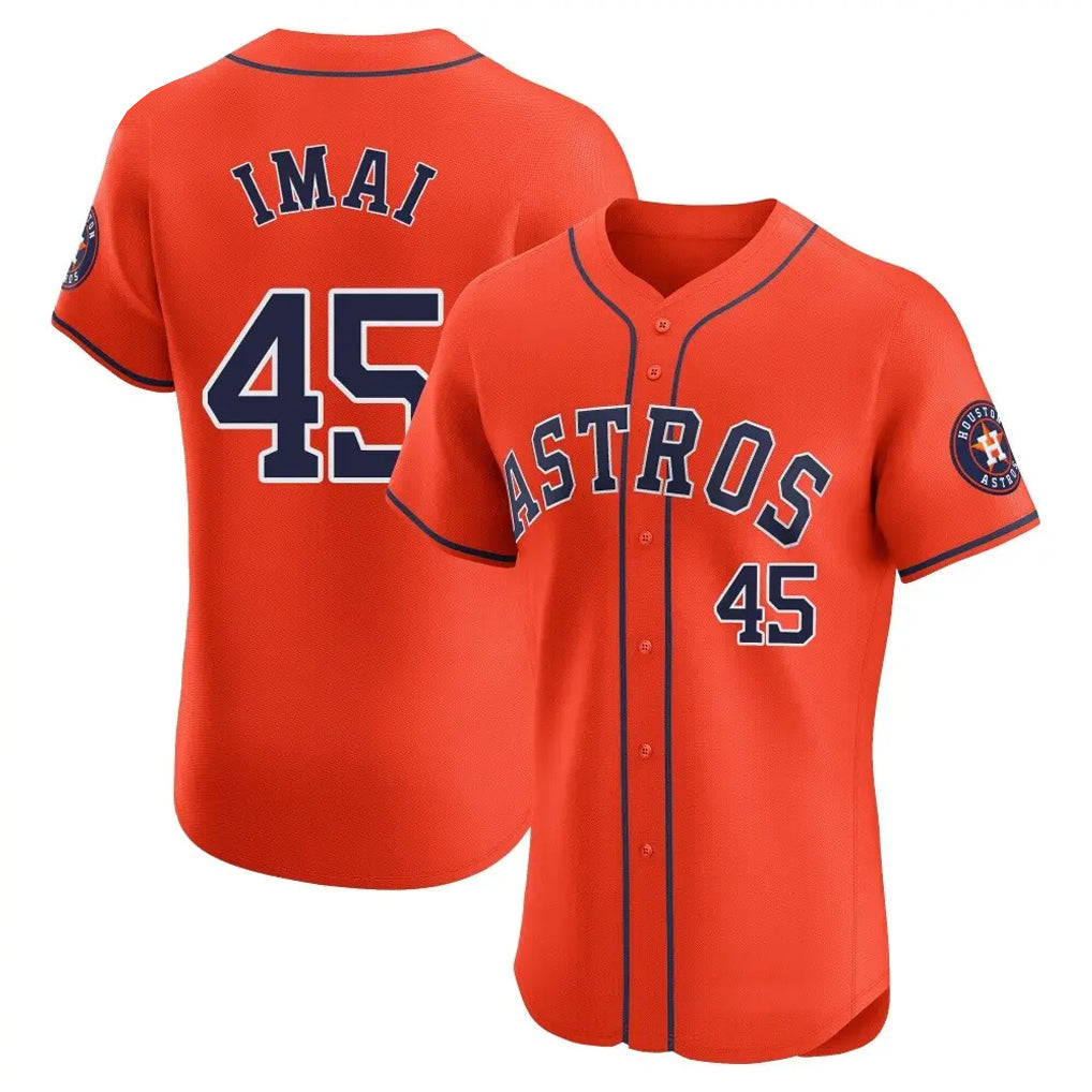 tuec H.Astros #45 Tatsuya Imai Player Orange Home Limited Elite Stitched Jerseys