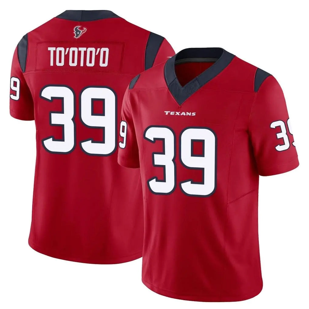 Tuec H.Texans #39 Henry To'oTo'o Player Red Limited Vapor F.U.S.E. Home Game Stitched Jerseys