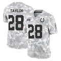 tuec IN.Colts #28 Jonathan Taylor Player Arctic Camo Salute To Service Limited Game Stitched Jerseys