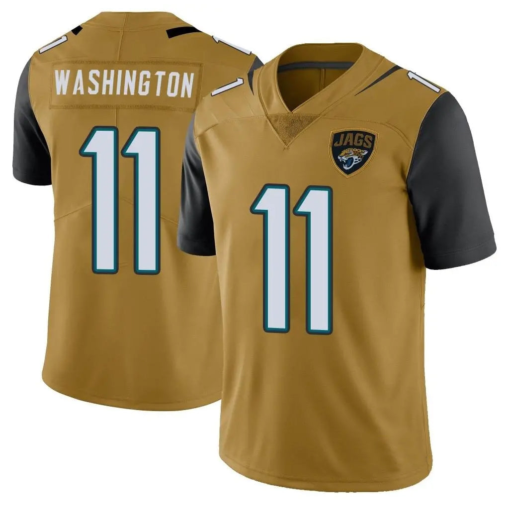 Tuec J.Jaguars #11 Parker Washington Player Gold Vapor Limited Stitched Jerseys