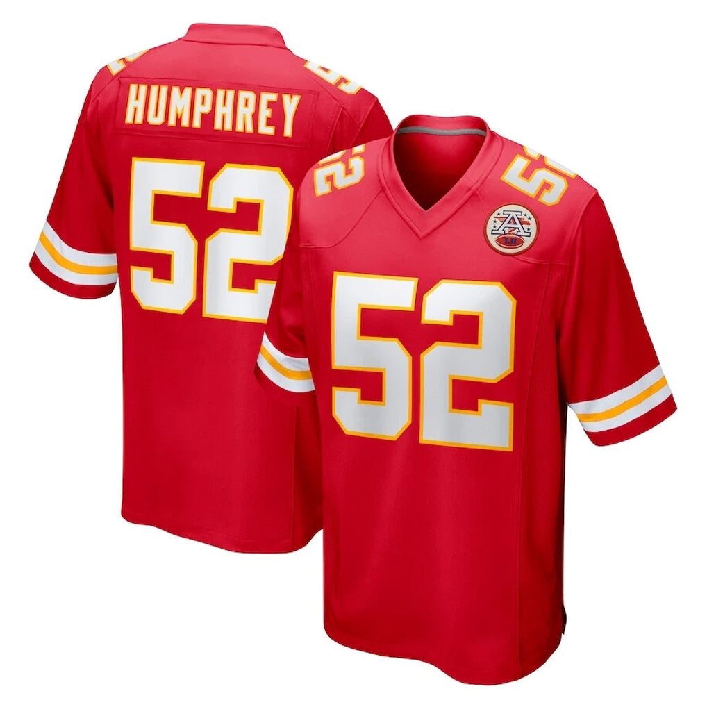 tuec KC.Chiefs #52 Creed Humphrey Player Red Home Game Stitched Jerseys