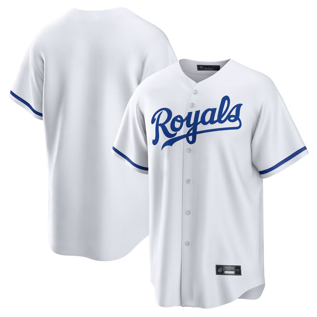 tuec KC.Royals Player White Home Game Blank Player Stitched Jerseys