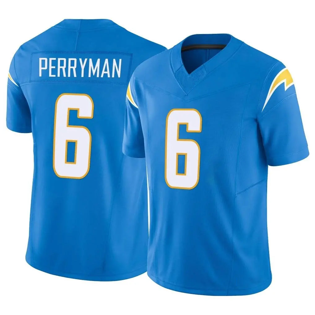 tuec LA.Chargers #6 Denzel Perryman Player Blue Limited Vapor F.U.S.E. Home Game Stitched Jerseys