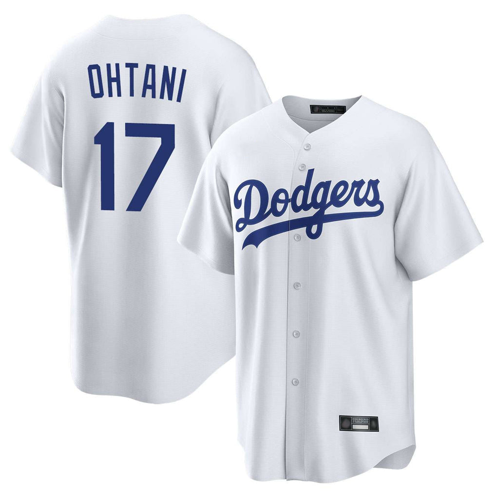 tuec LA.Dodgers #17 Shohei Ohtani Player White Game Home Stitched Jerseys