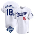 tuec LA.Dodgers #18 Yoshinobu Yamamoto Player White World Series Meet Limited Home Stitched Jerseys