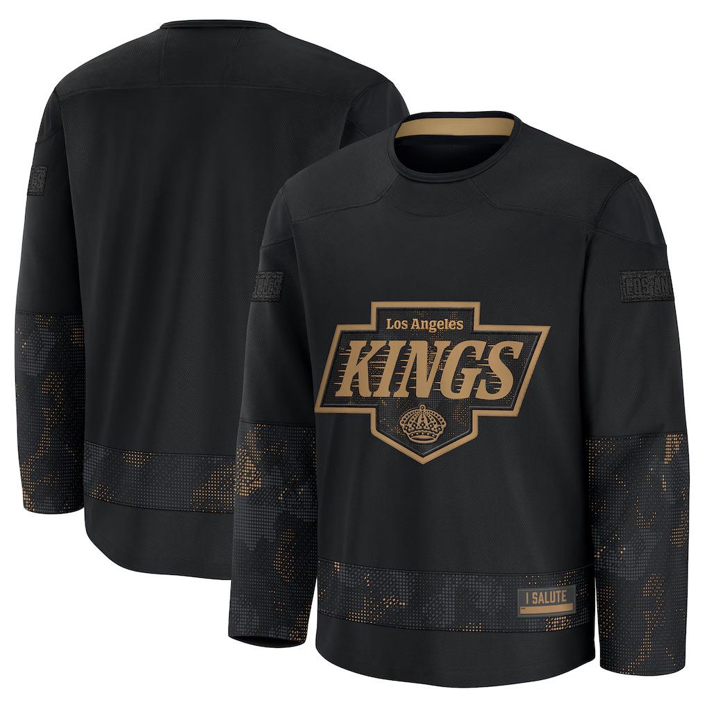 Tuec LA.Kings Black 2024 Military Appreciation Practice Jerseys