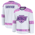 Tuec LA.Kings White Hockey Fights Cancer Survivor Practice Jerseys