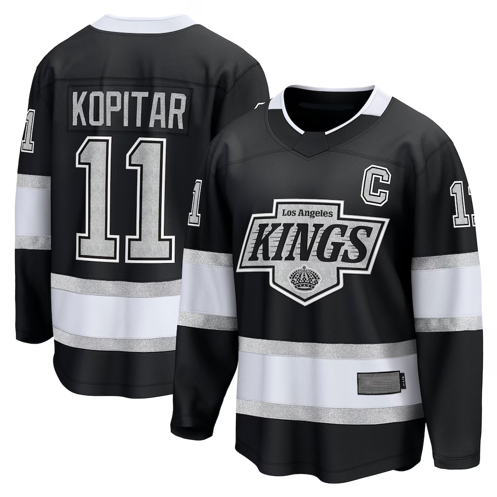 Tuec LA.Kings #11 Anze Kopitar Black Home Premier Breakaway Player Jerseys