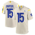 tuec LA.Rams #15 Ty Simpson Player Bone Home Game Stitched Jerseys