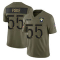 tuec LA.Rams #55 Braden Fiske Player Olive 2025 Salute To Service Limited Game Stitched Jerseys
