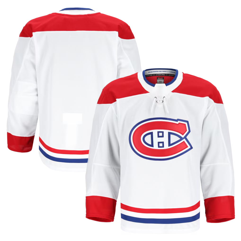 Tuec M.Canadiens White Away Authentic Pro Jerseys