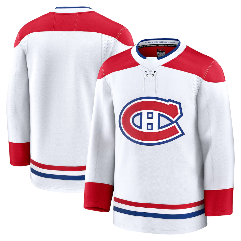 Tuec M.Canadiens White Away Premium Jerseys