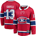Tuec M.Canadiens #13 Cole Caufield Red Home Premier Breakaway Player Jerseys