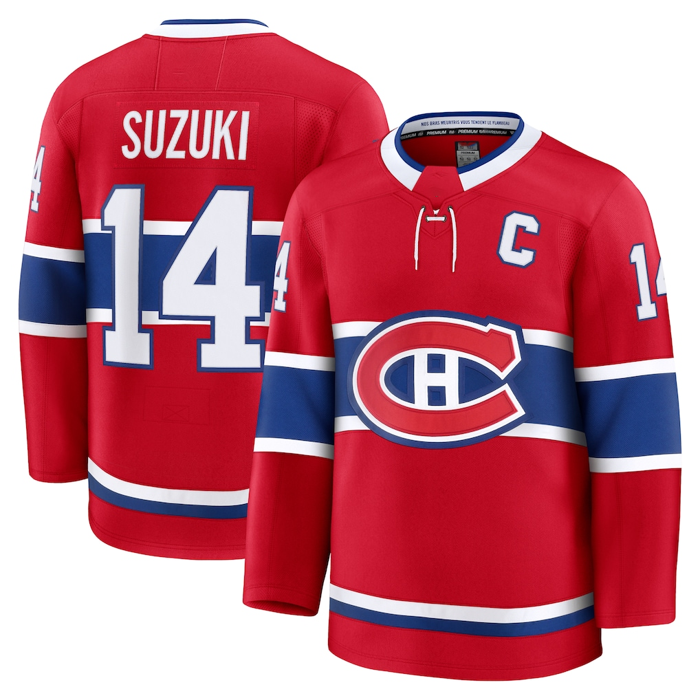 Tuec M.Canadiens #14 Nick Suzuki Red Home Premium Jerseys
