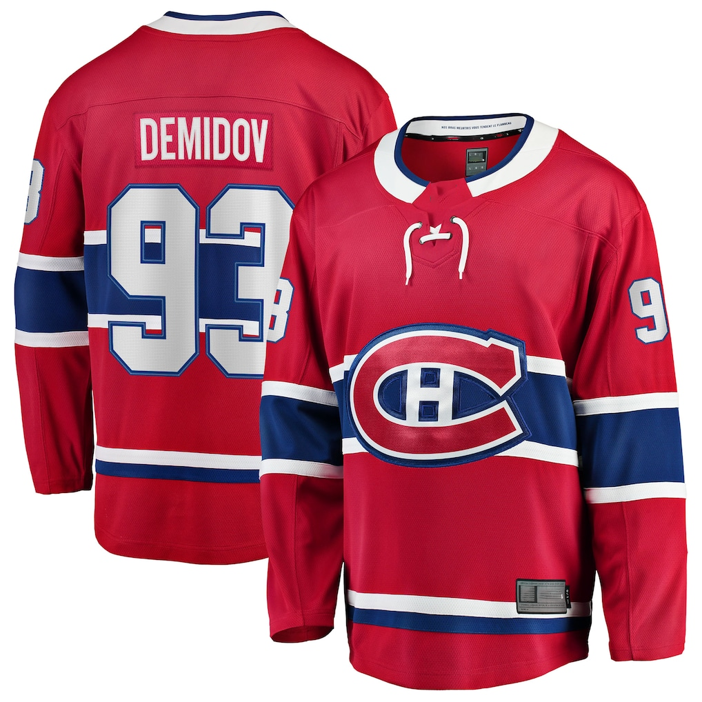 Tuec M.Canadiens #93 Ivan Demidov Red Home Breakaway Jerseys