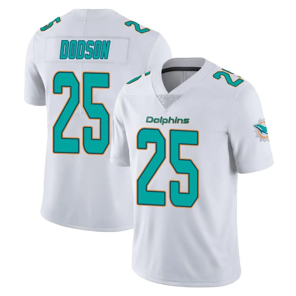 Tuec M.Dolphins #25 Tyrel Dodson Player White Limited Vapor Untouchable Home Game Stitched Jerseys