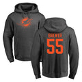Tuec M.Dolphins #55 Aaron Brewer Player Darkgray Pullover Hoodies Limited Stitched Jerseys