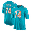 Tuec M.Dolphins #74 Kadyn Proctor Player Aqua Home Game Stitched Jerseys